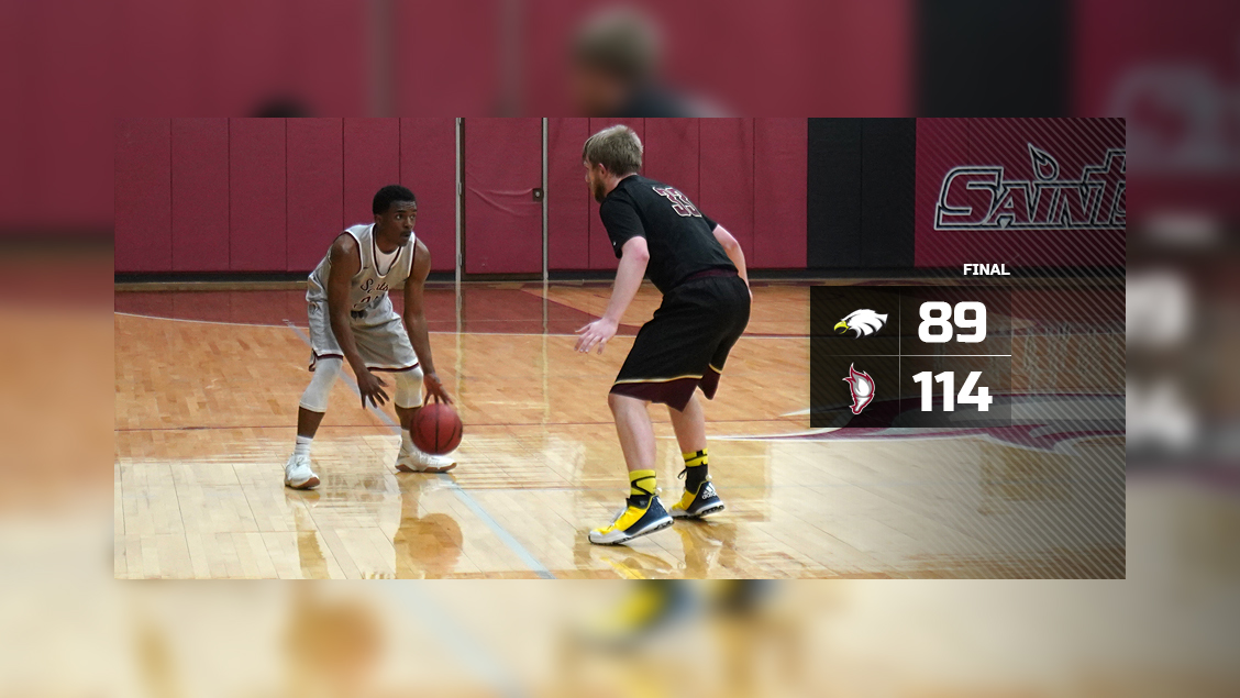 CCCB sophomore Josh Crawford recorded a triple-double of 15 points, 11 assists and 10 rebounds in the Saints' 114-89 win over Emmaus Bible College on Saturday.
