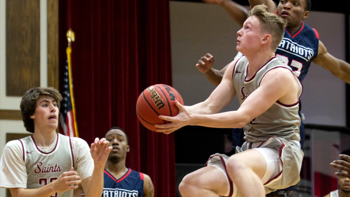 CCCB freshman Trey Black scored 16 points on 6-for-10 shooting from the field during the Saints' 94-87 win at Ozark Christian College on Thursday.