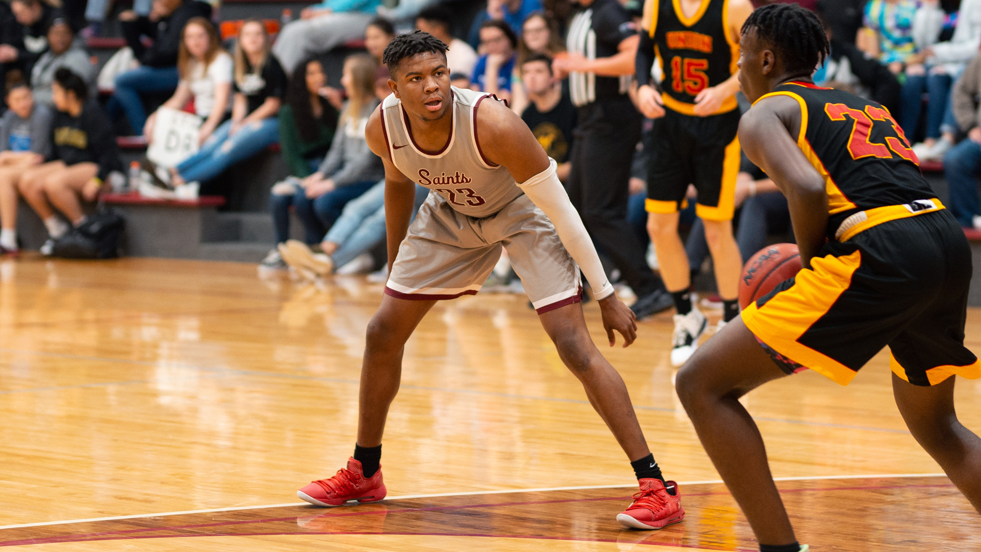 CCCB junior Andrew Johnson scored 10 points in the Saints' 91-91 win over Westminster College on Monday night.