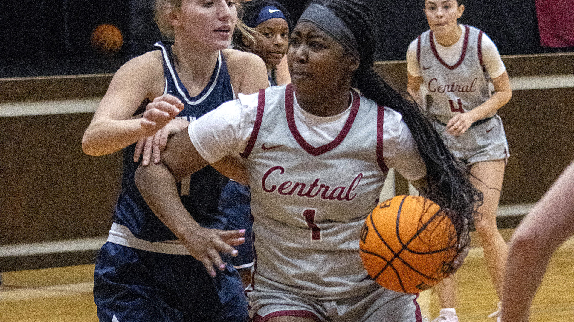 CCCB sophomore Harmoni Tart scored six points on Saturday during the Saints' 73-64 win over Emmaus University.
