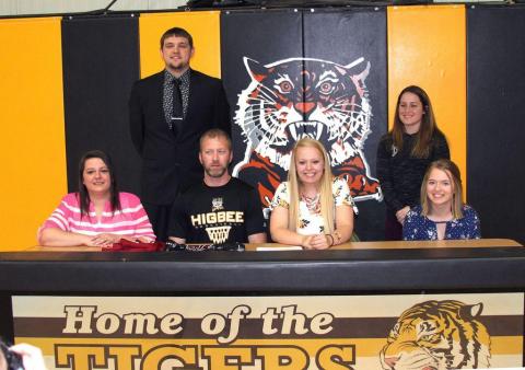 Alexis Whisenand signed her letter of intent on Friday morning at Higbee High School.